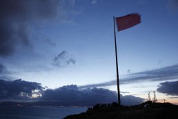 Çeşme, Turkey. Edges Of Schengen. In the distance are the lights of the Greek island of Chios, Greece.